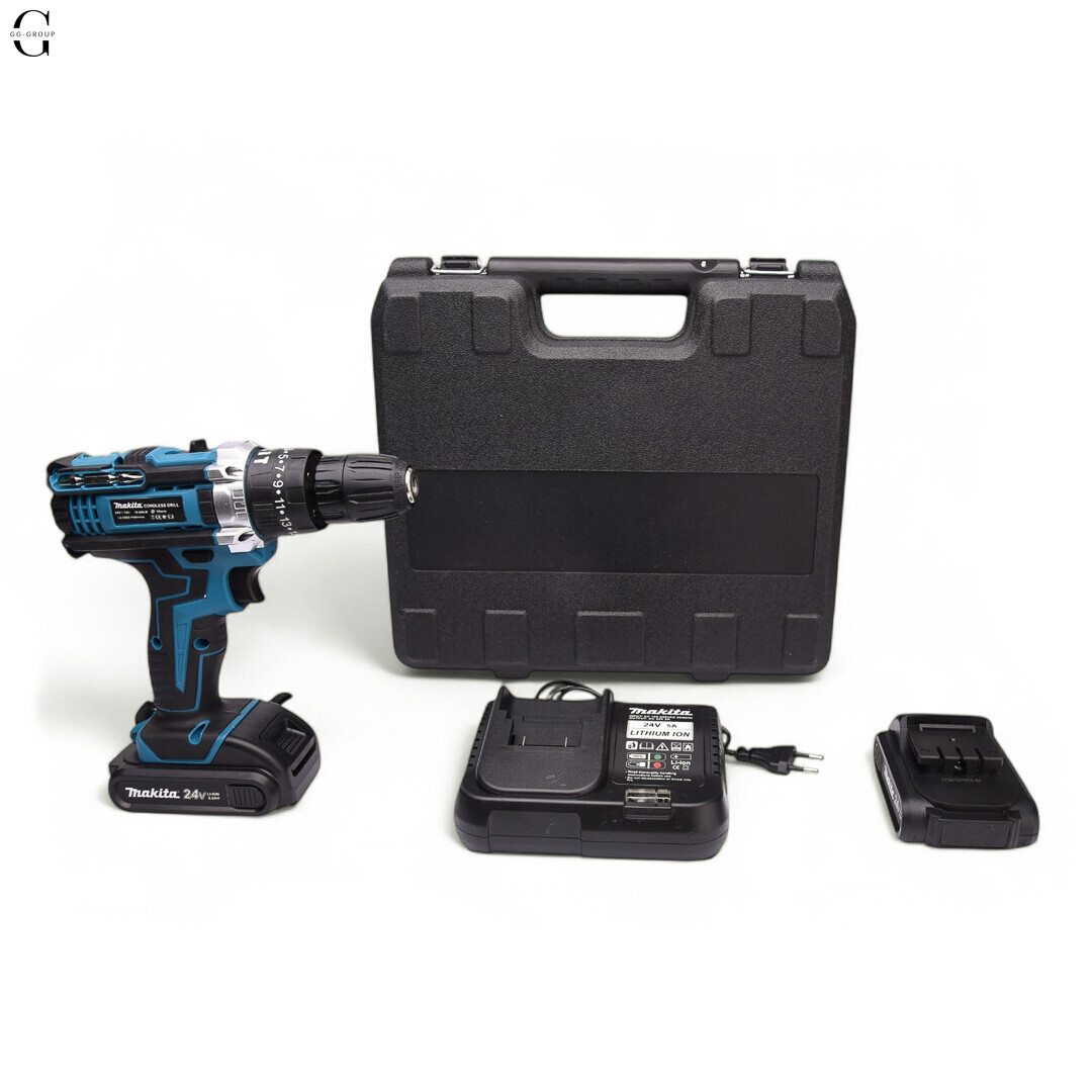 Набор инструментов с аккумуляторным шуруповертом Makita 24V, 33 предмета
